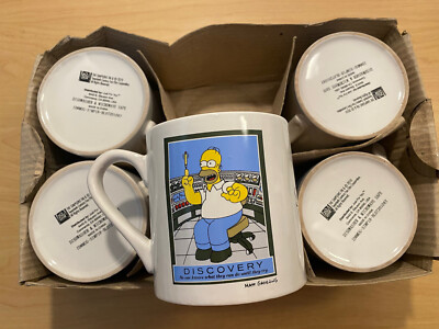 #ad 6 Homer Simpson Work Coffee Mug Cup 2010 Discovery NEW Simpsons $75.00
