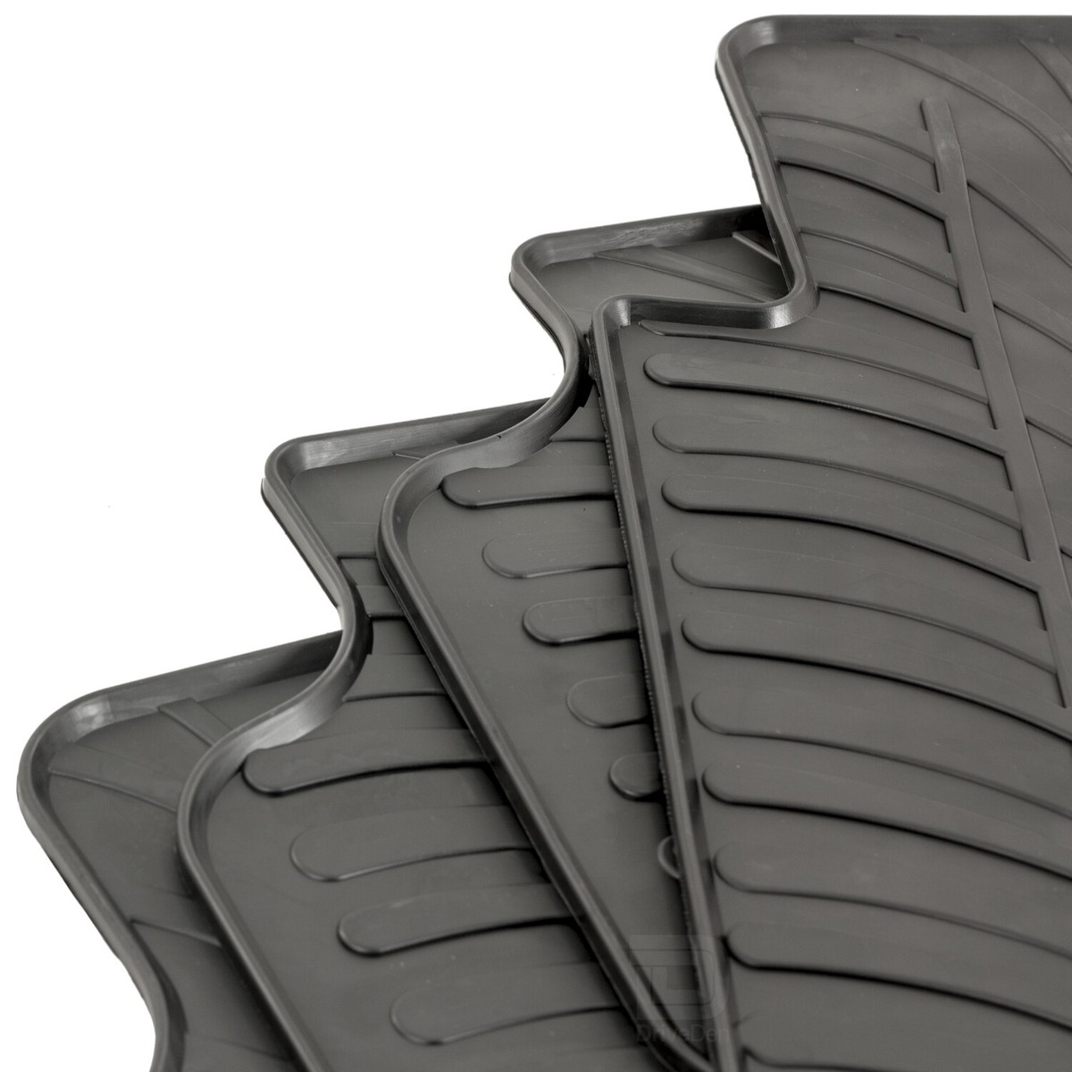 Gledring Tappetini In Gomma Per VW T-Roc 12/2017- | Set 4 Pezzi Con Profilo A T E Clip Di Montaggio