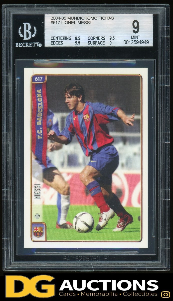 2004 Mundicromo La Liga Soccer Lionel Messi ROOKIE RC #617 BGS 9 