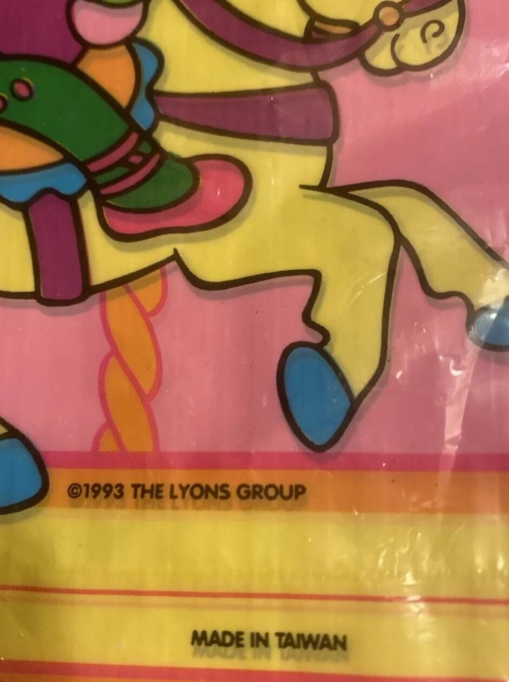 Vintage Unique 1993 Barney Baby Bop 8 Count Party Favor Treat Loot Bags