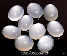 NATURAL WHITE MOONSTONE 9X7 MM OVAL CUT CABOCHON AAA