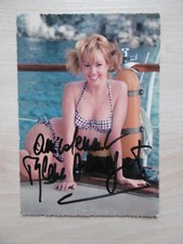 Mylene Demongeot autograph signed 10x15 cm postcard