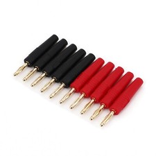 10Pcs Brass Gold Plated Small Size 2mm Male Banana Plug Wire Solder Connector