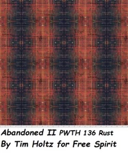 Abandoned 2 Cotton Quilt fabric BTY Tim Holtz for Free Spirit PWTH 136 Rust
