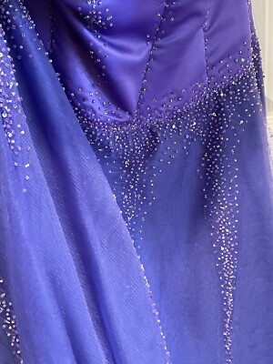 Vintage 2000s Purple iridescent Beaded Tulle princess formal Prom dress Gown  | eBay