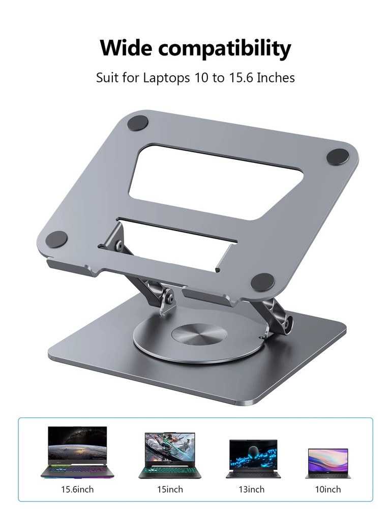 Adjustable 360° Rotating Foldable Laptop Stand Holder for Desk