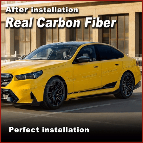For BMW 5 Series M5 G90 G99 2024-25 Dry Carbon Side Skirt Extension Lip Spoiler - Picture 3 of 12