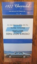 1977 CHEVROLET CAR DEALER: CROW S NEST PASS (BLAIRMORE, ALBERTA) -H5