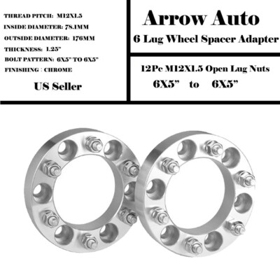 2 WHEEL ADAPTERS 6x5 to 6x5 | 6x127 TO 6X127 TRAILBLAZER ENVOY SSR 1.25 INCH