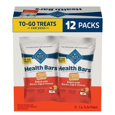 Blue Buffalo Mini Crunchy Dog Treats Bacon Egg Cheese 12 Pack Healthy Snacks