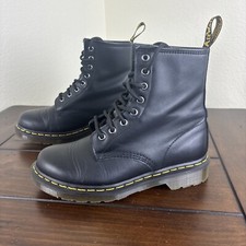 Dr. Martens The Original Air Wair Women  s 7 Black Leather 8 Eye Combat Boot