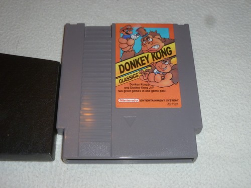 CARTOUCHE DE JEU NINTENDO NES DONKEY KONG CLASSICS 2 EN 1 CART JR - Photo 2/4