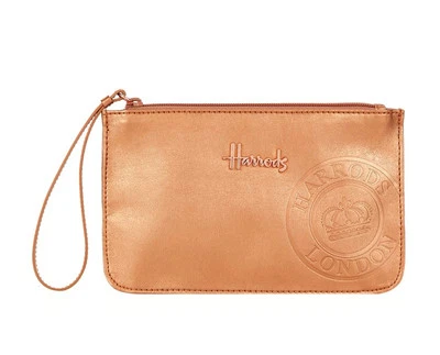 Harrods James Kosmetiktasche Rosegold Unisex mit Handschlaufe