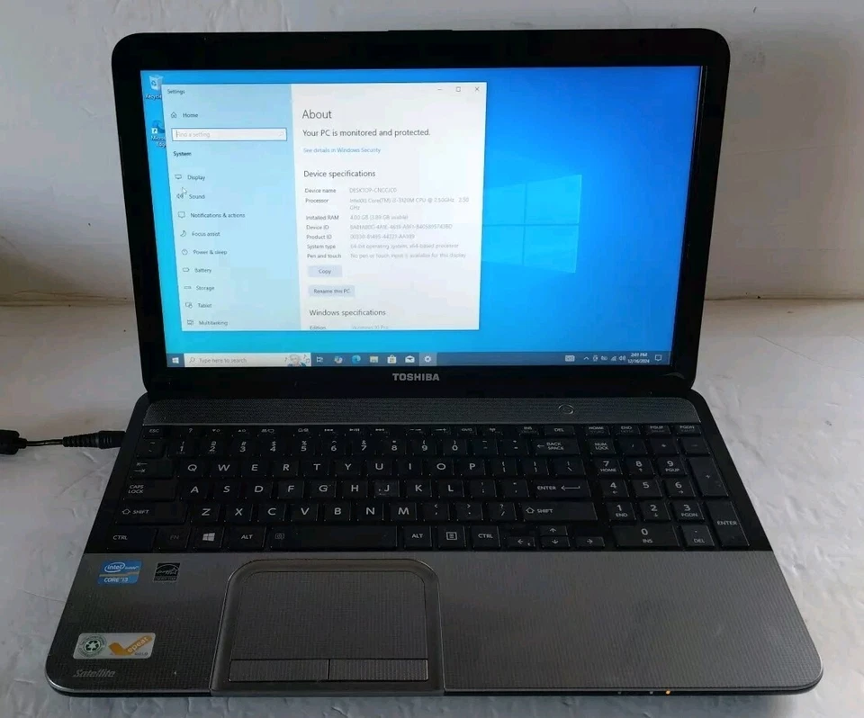 TOSHIBA SATELLITE L855-S5405 INTEL CORE i3-3120M 2.50 GHz 8GB 750GB WIN 10 PRO - Image 2 of 4