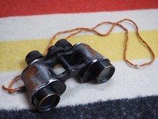 VTG Antique MOHRSON France Magnor 8x30 Black Worn Field Binoculars Leather Strap
