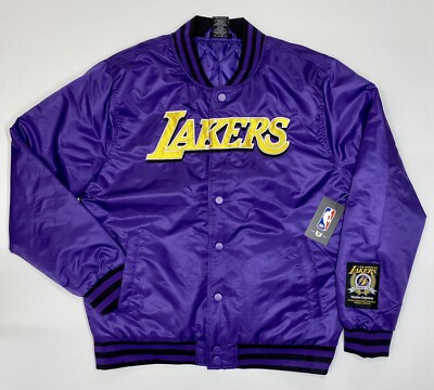 NBA Los Angeles Lakers Varsity Purple Gold Full-Snap Satin NBA Los Angeles Lakers Varsity Purple Gold Full-Snap Satin