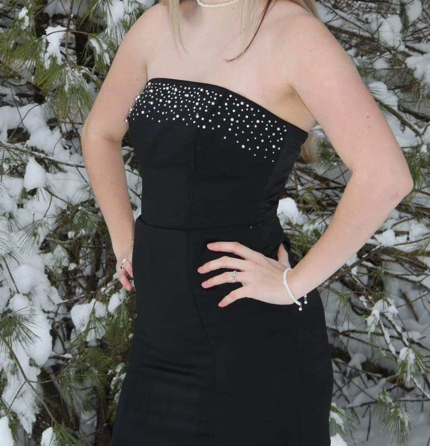 blue navy dress formal Tight Fitted Prom Dress in Navy Blue main image 0