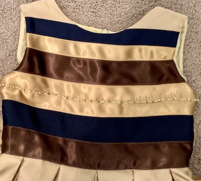 Vestido Joan Calabrese DORADO SATINADO OCASIÓN ESPECIAL Talla 5 Foto 3 de 4