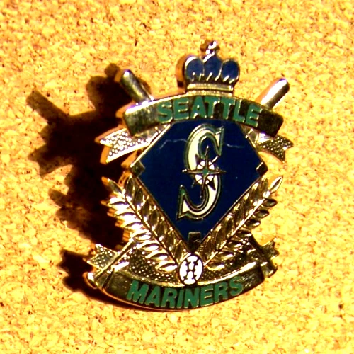 Seattle Mariners logo crest lapel pin v2 1994 MLB - Picture 4 of 13