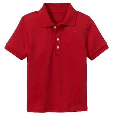 Boys School Uniform Short Sleeve Polos Shirts Color - Sizes 4-20 Cotton Blend