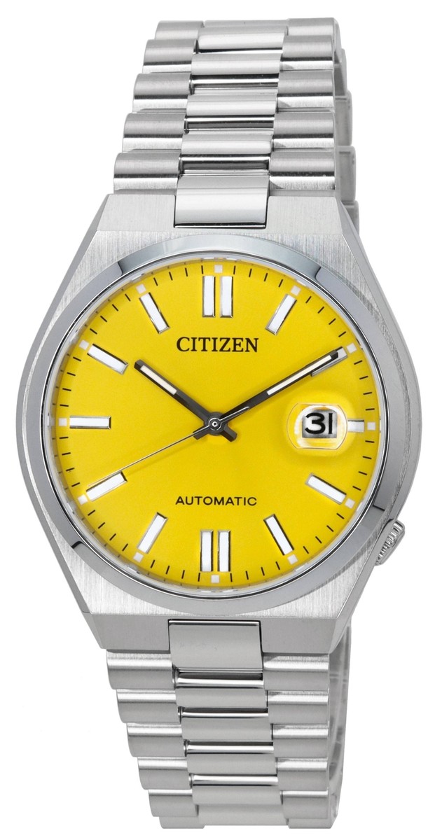 Citizen Tsuyosa Edelstahl Gelbes Zifferblatt Automatisch NJ0150