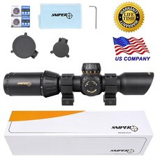 Sniper 1-5X30 Rifle Scope Tri-illuminated Mil Dot/ Chevron/ Horseshoe Reticle
