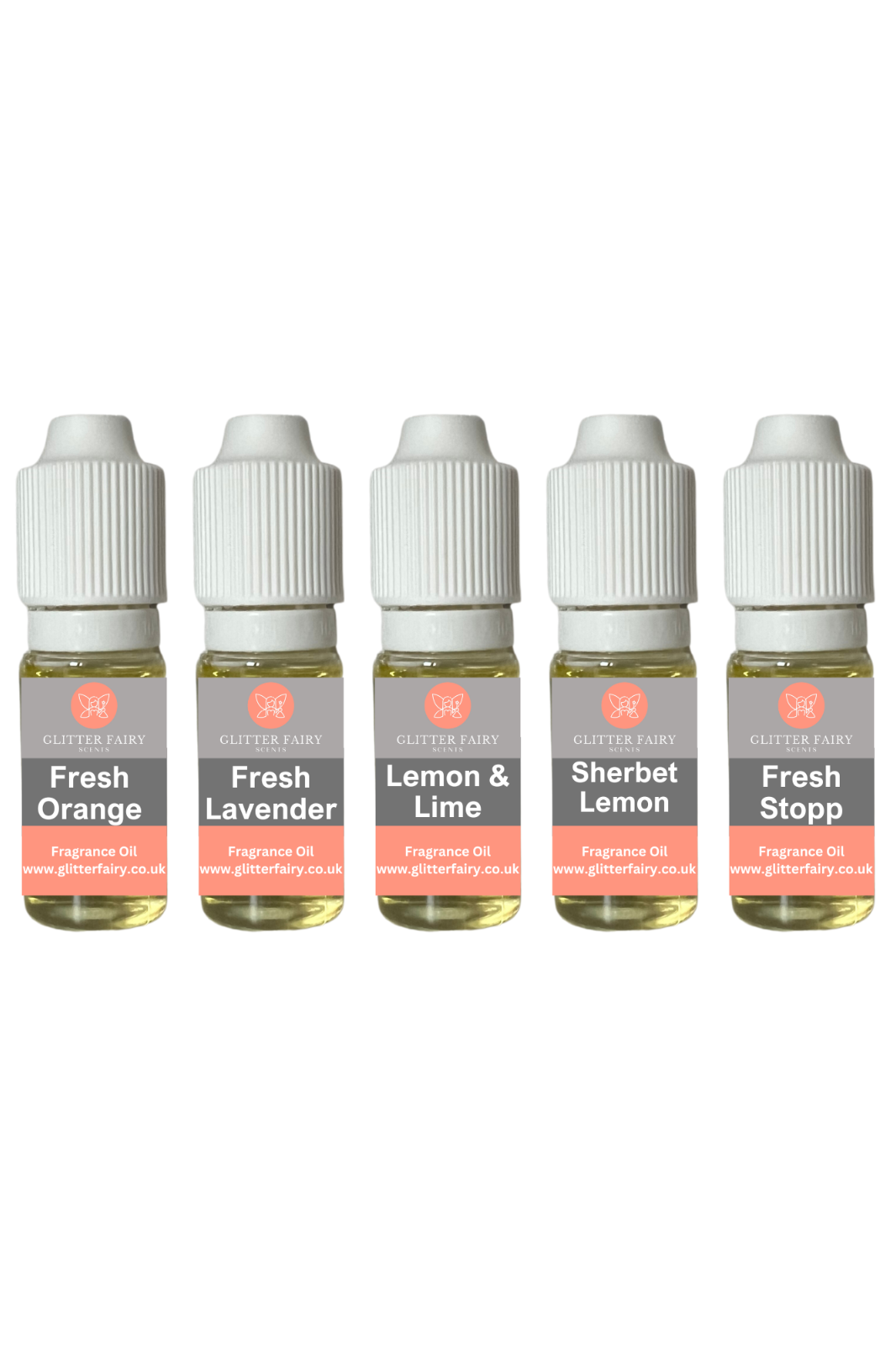 Fresh Fragrance oils - 5 X 10ml dropper bottles