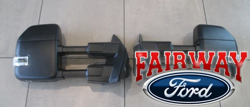 21 thru 25 F-150 OEM Ford Power Trailer Tow Mirrors BLIS Manual Fold No Camera