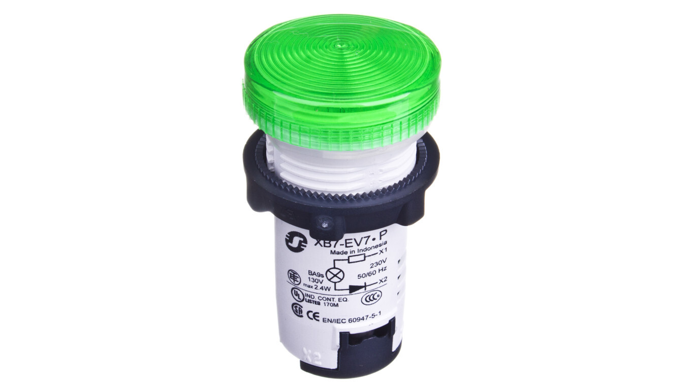 Signal lamp 22mm green 230V AC/DC XB7EV73P /T2UK