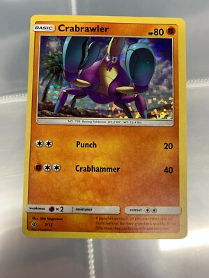 crabrawler pokemon card value Crabrawler pokemon Basic 72/149