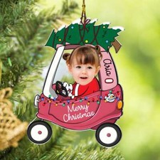 Custom Baby Photo Christmas Ornament, Photo Ornament, Baby's First Christmas