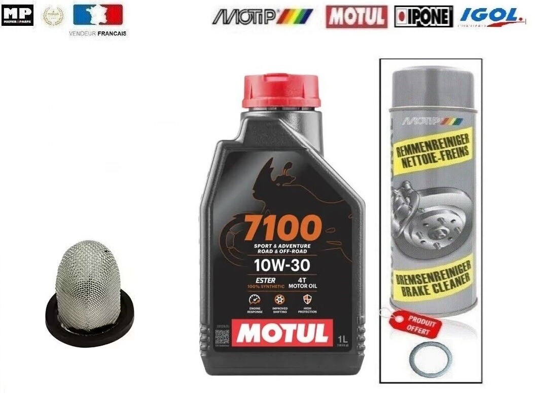 Kit entretien Honda Lead 100 de 2003 à 2006 pack vidange complet Motul 7100 10W30 1L pour scooter