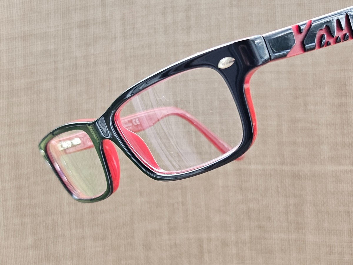 Ray Ban Youth Eyeglasses Frame RB1535-3573 Black/Red 48-16-130 Logo + case RY1535 Eyeglasses - Ray-Ban Junior Authorized Retailer  main image 3