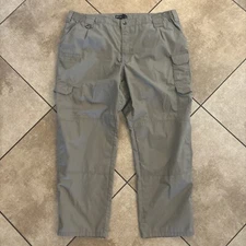 5.11 Tactical Series Pants Mens 44x32 Tan RN109614 Pockets Poly/Cotton RipStop
