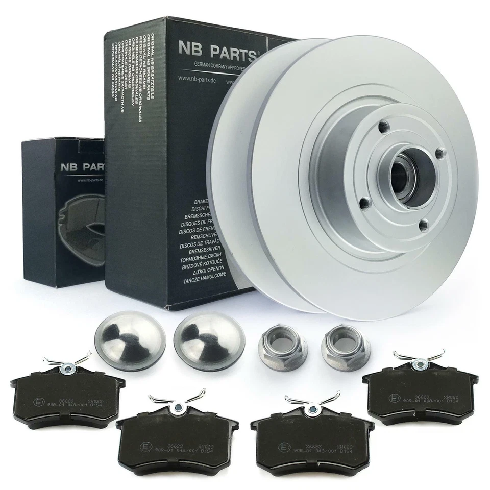 Bremsscheiben inkl Lager ABS-Ring Bremsbeläge hinten für Renault Megane Scenic 2