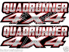 QuadRunner 4x4 Gas Tank Graphic Decal Sticker Atv Quad Runner 400 500 250 RED