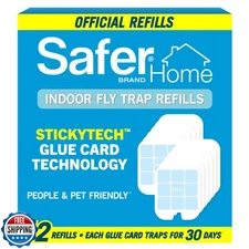 Safer Brand Home SH512 Indoor Plug-in Fly Trap Refill Pack of 12 Glue Cards f