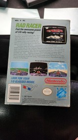 Rad Racer - Nintendo NES - CIB Complete In Box  *No 3D Glasses* Minor Box Wear
