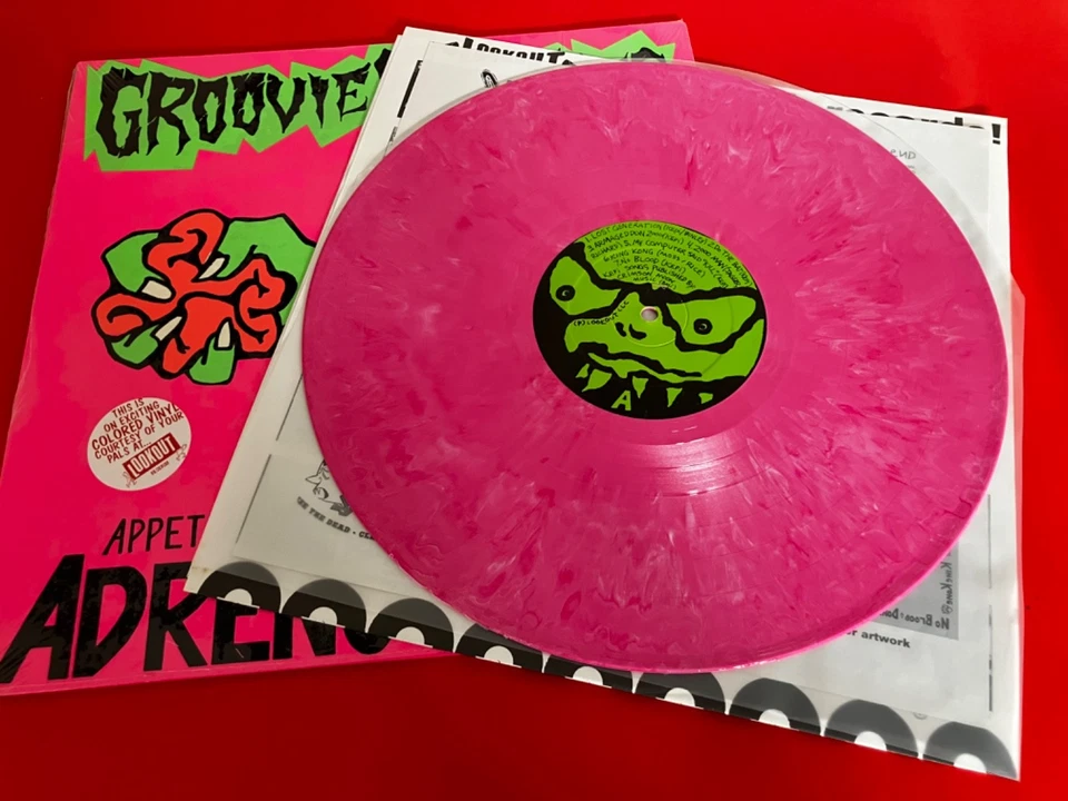 Groovie Ghoulies Vinyl Record Appetite For Adrenochrome Pink Vinyl + Insert 1996 - Image 2 of 4