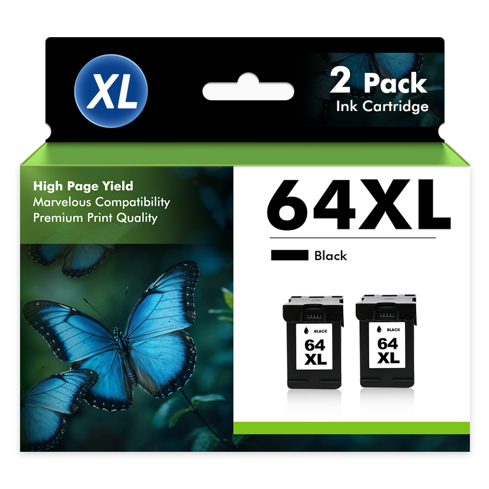 2 Cartucce D'Inchiostro Compatibili HP 64XL – Nero E Colore – Rigenerate USA – ColorKing - Foto 2