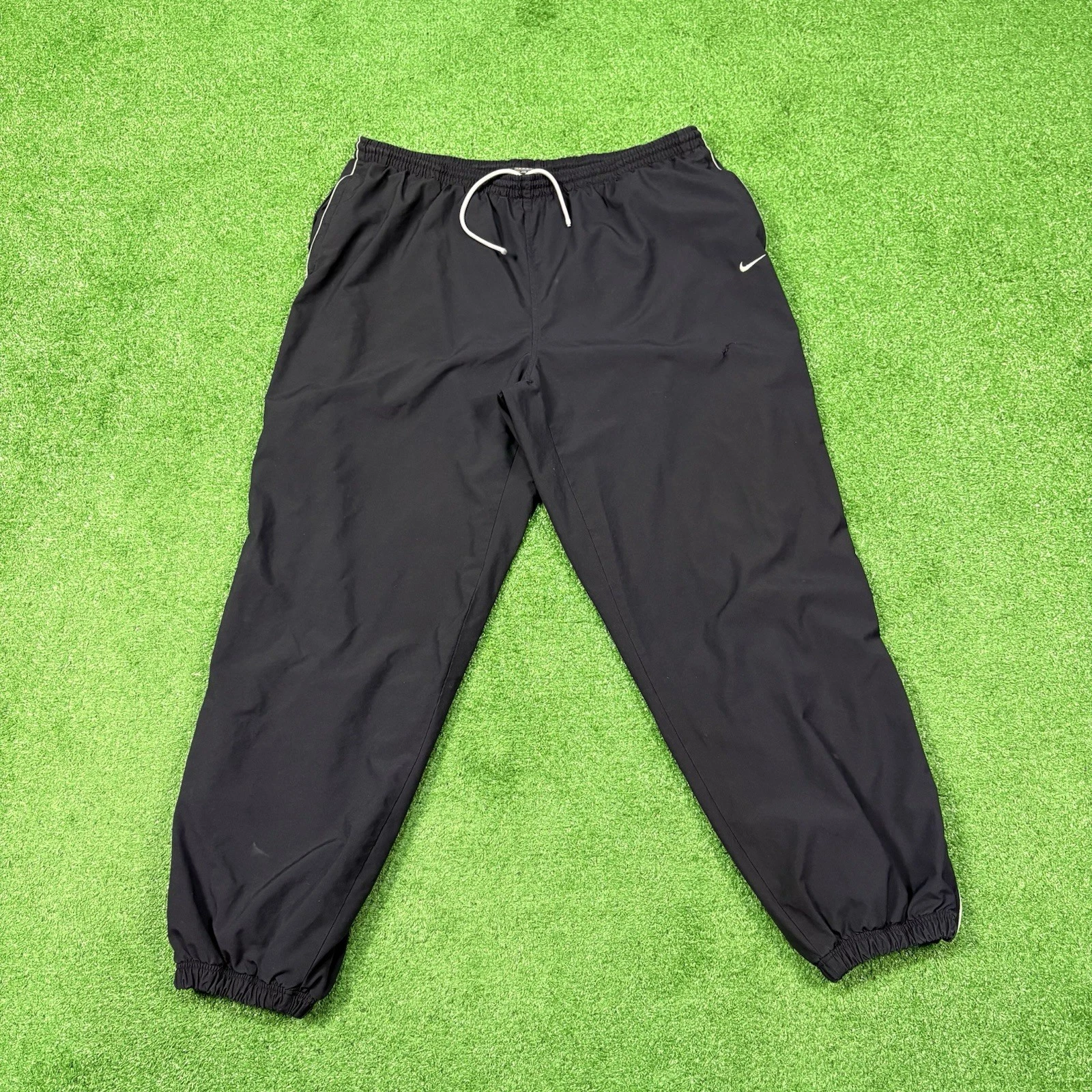 Vintage 2000s Nike Black & White Windbreaker Track Pants Y2K Men's XXL - READ