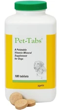 Pet-Tabs Multivitamin Mineral Supplement Dogs Chewable 180 Count