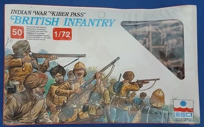 ESCI 1/72 SCALE INDIAN WAR "KIBER PASS" BRITISH INFANTRY BOXED, ON SPURE. - Image 1 of 2