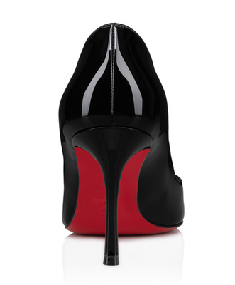 Christian Louboutin Dolly Pump 85 Black Patent Leather Round