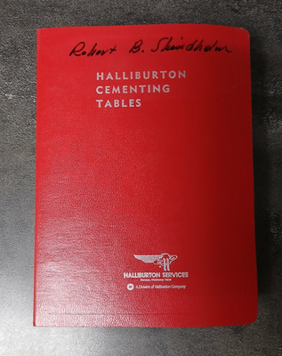 Halliburton Cementing Tables Book 1981 Engineering Red Book Spiral Bound