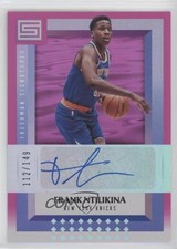 2017-18 Panini Status Freshman Signatures Pink 112/149 Frank Ntilikina Auto 6kg