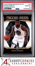 2020 PANINI DONRUSS OPTIC WINNER STAYS #18 KEVIN DURANT POP 5 PSA 10