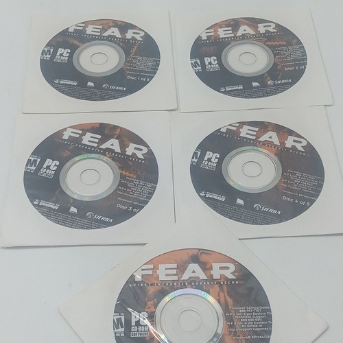 Fear First Encounter Assault Recon PC CD Rom Big Box CIB 5 Discs Manual Untested - Picture 7 of 14
