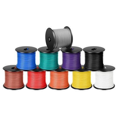 10 Rolls of 14 Gauge Automotive Primary Wire Spool for RV and Trailer Wiring
