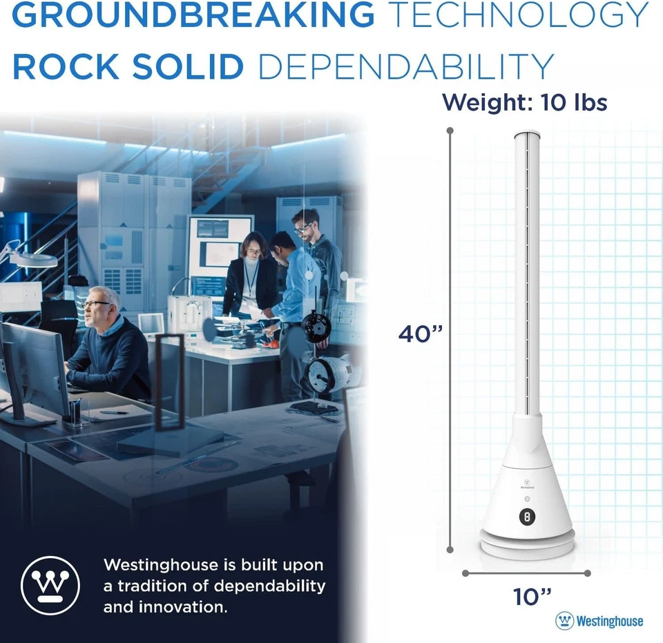 Ventilador eléctrico Westinghouse para todas las estaciones 40 pulgadas con calentador Foto 3 de 4